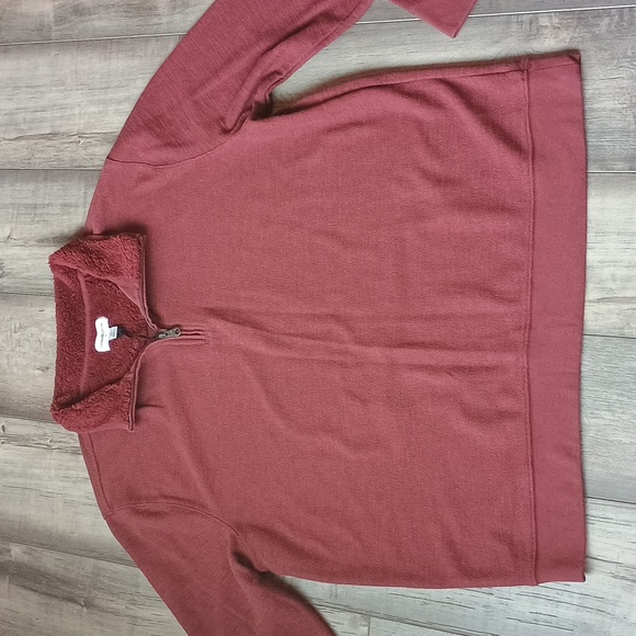Goodfellow & Co Sweater Pullover XL Men's 1/4 Zip Burgundy Red Long Sleeves New - Picture 1 of 8